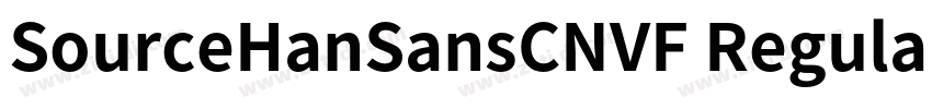 SourceHanSansCNVF Regular字体转换